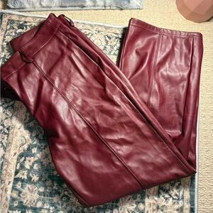 7 For All Mankind Burgundy Wide Leg Pants